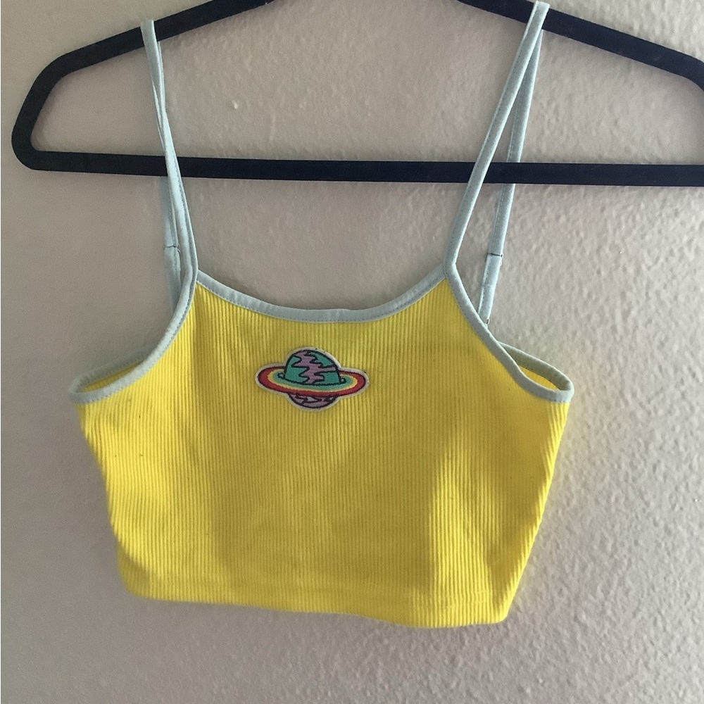 Yellow crop top